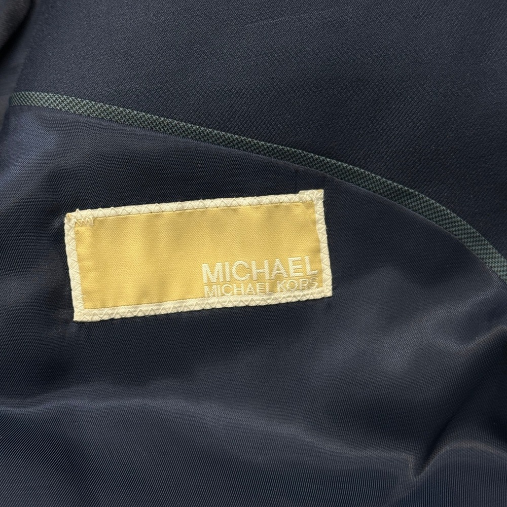 Michael Kors Mens Navy Blue Two Piece Suit 42R Jacket 38 x 30 Pants Solid - Picture 16 of 16